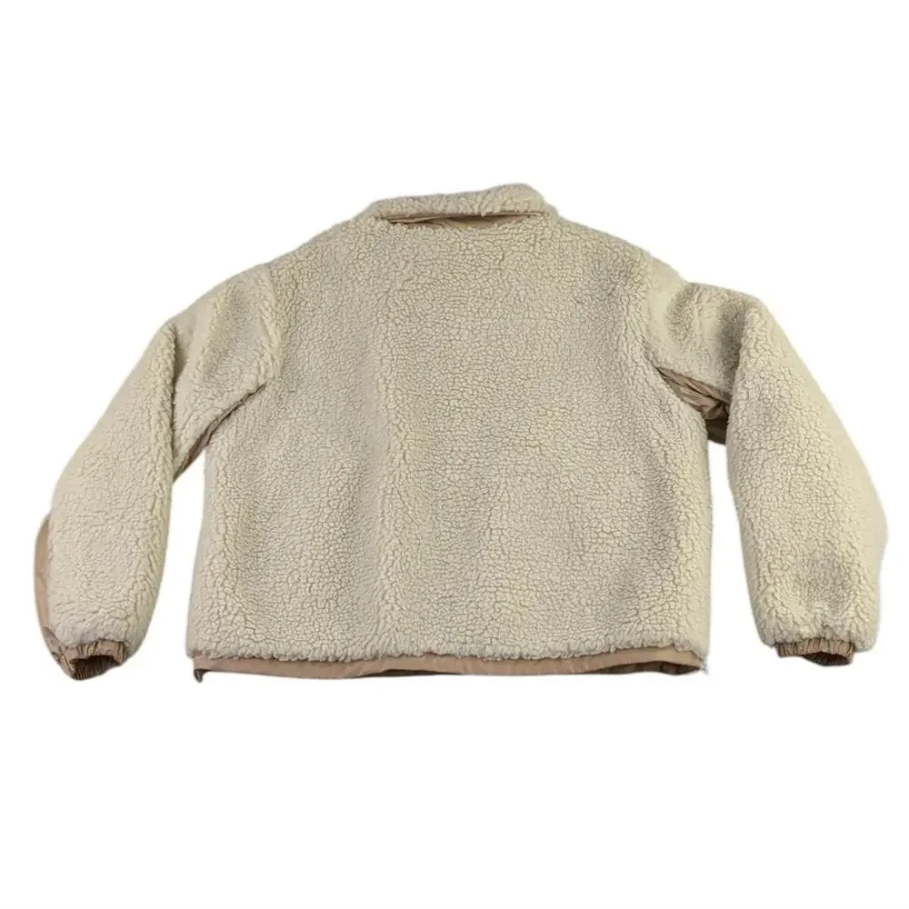 Coach Sherpa Pullover Jacket Cream Tan NWT $598 Size Large  F300